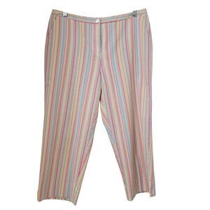 Liz Golf Size 10 Cheery Stripe Ankle Length Pants, Gently Used Condition